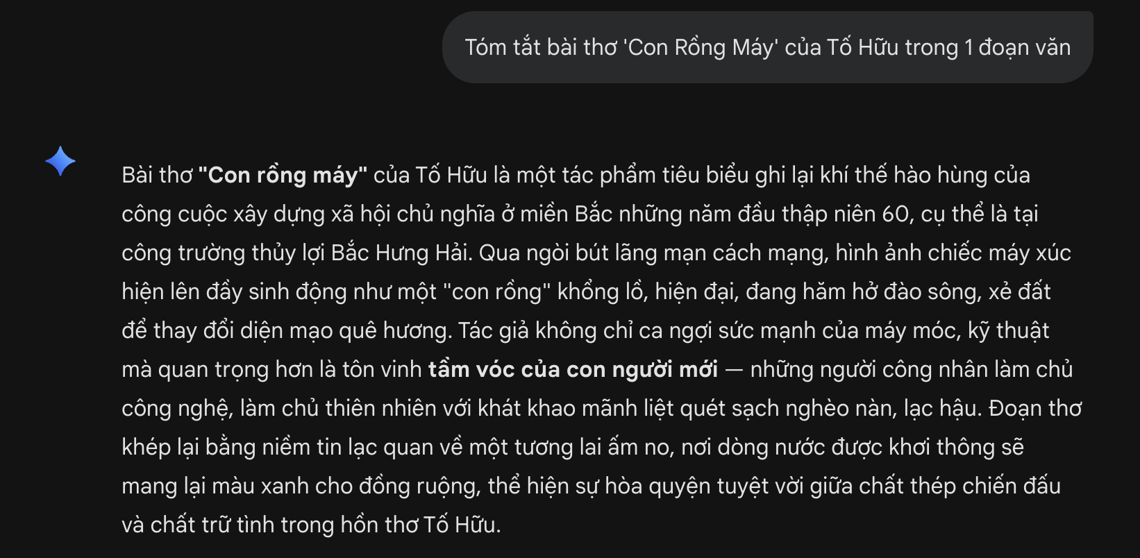 Gemini bịa tóm tắt bài thơ không tồn tại