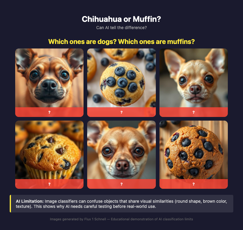 AI nhầm lẫn chihuahua và bánh muffin