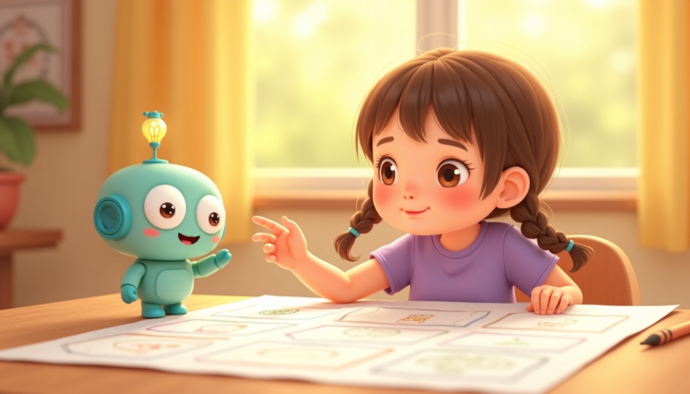 Lên kế hoạch cho cuốn sách tranh AI đầu tiên của em!