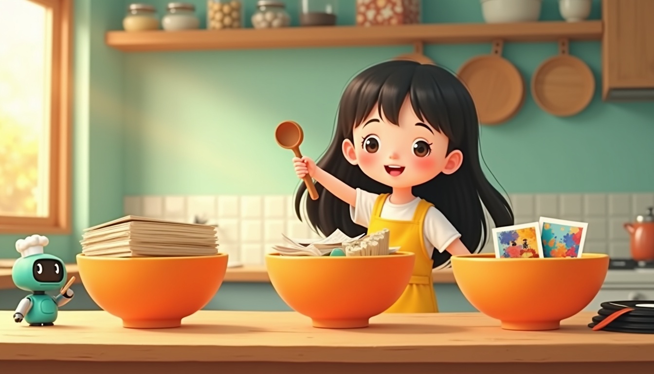 AI cần dữ liệu để học - giống em cần thức ăn!
