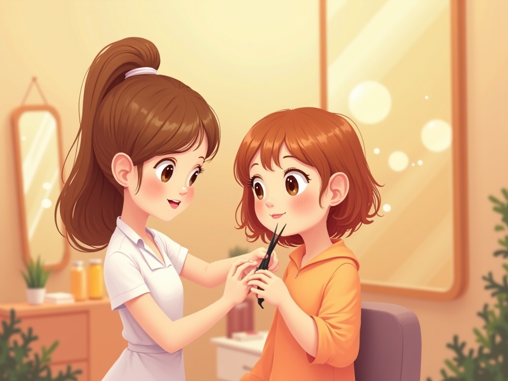 AI vẽ thợ cắt tóc Việt Nam