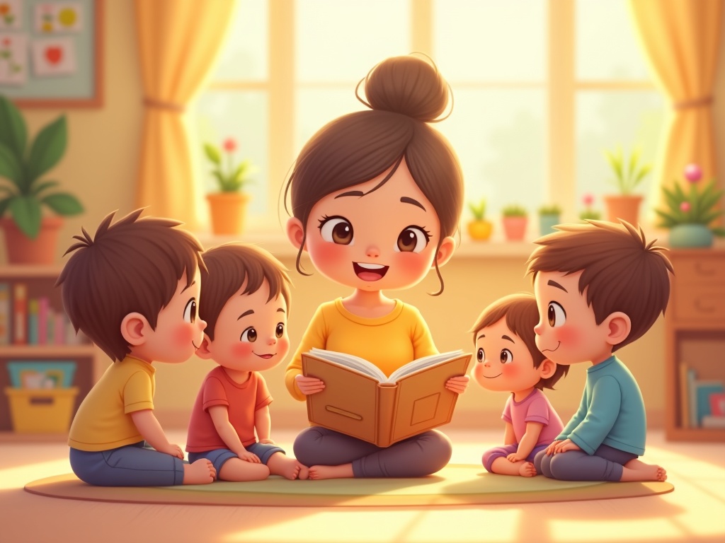 AI vẽ cô giáo mầm non Việt Nam