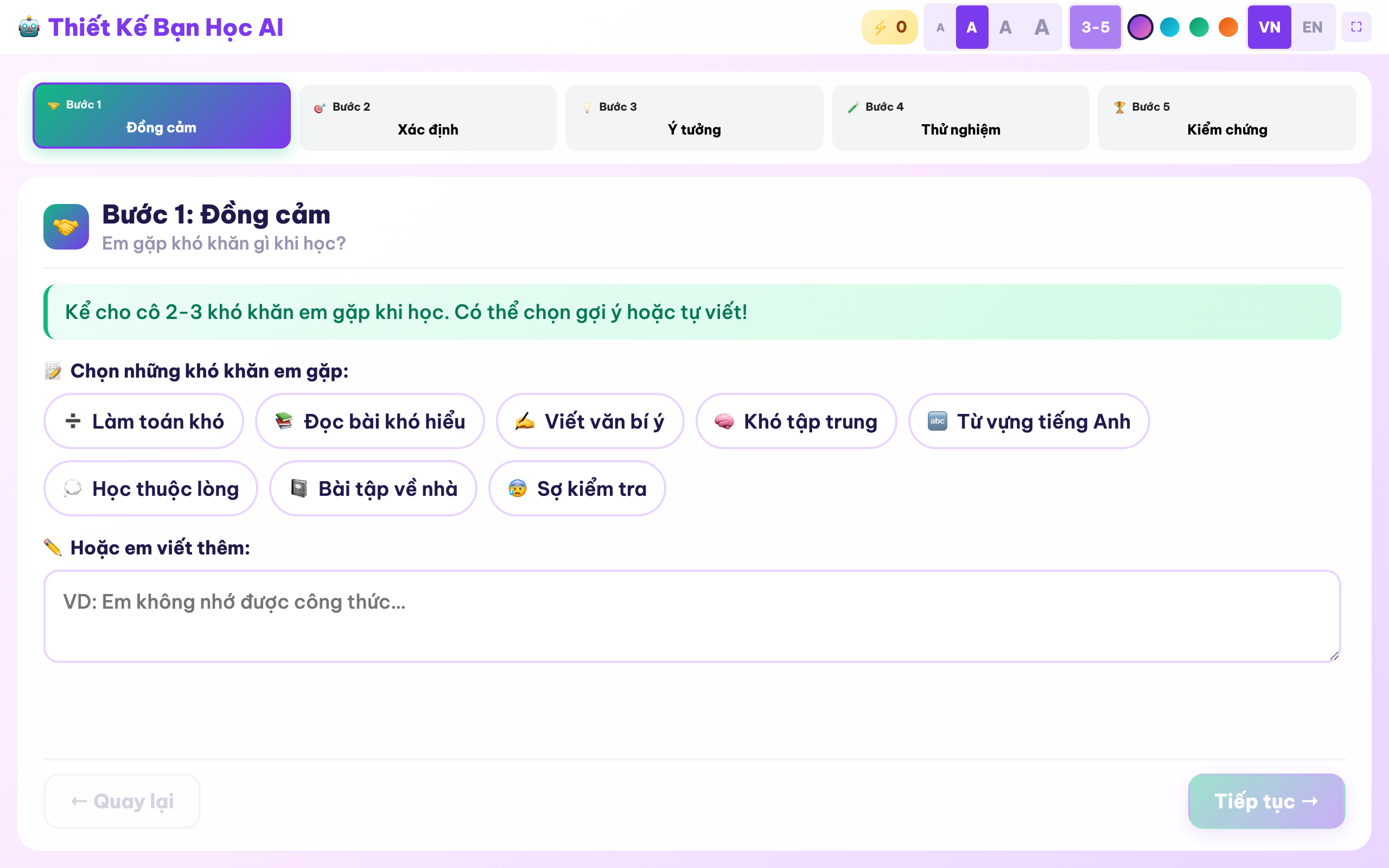 BuddyDesigner — Bước 1: Đồng cảm